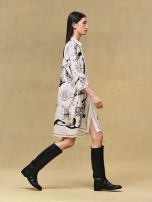 シャツドレス 《フェロヌリー・リミックス》プリント, イメージ: 着用例, worn, ビュー2の6
