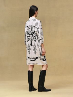 シャツドレス 《フェロヌリー・リミックス》プリント, イメージ: 着用例, worn, ビュー3の6