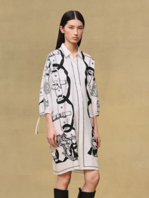 シャツドレス 《フェロヌリー・リミックス》プリント, イメージ: 着用例, worn, ビュー4の6