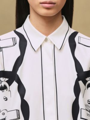 シャツドレス 《フェロヌリー・リミックス》プリント, イメージ: 着用例, worn, ビュー5の6