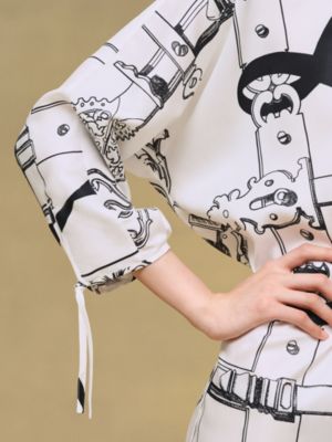 シャツドレス 《フェロヌリー・リミックス》プリント, イメージ: 着用例, worn, ビュー6の6