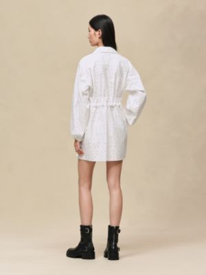 Embroidered drawstring dress, View: Worn, worn, view 2 of 6