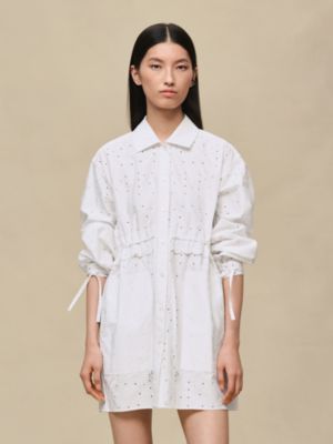 Embroidered drawstring dress, View: Worn, worn, view 3 of 6