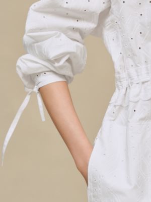 Embroidered drawstring dress, View: Worn, worn, view 6 of 6
