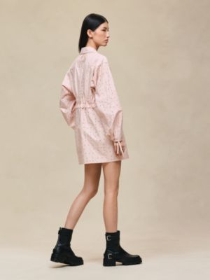 Embroidered drawstring dress, View: Worn, worn, view 3 of 7