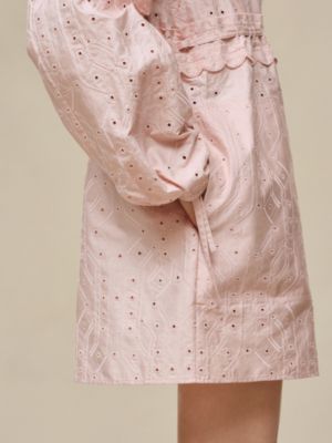 Embroidered drawstring dress, View: Worn, worn, view 7 of 7