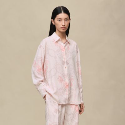 HERMES エルメス ブラウス HERMES - 美品 Vintage エルメス HERMES シャツ ブラウス 長袖 シルク
