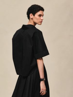 Cropped polo blouse, View: Worn, worn, view 3 of 5