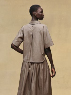 Cropped polo blouse, View: Worn, worn, view 4 of 7