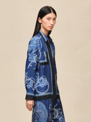 クラシックシャツ 《エクスリブリス・ア・マン・ルヴェ》プリント, イメージ: 着用例, worn, ビュー2の5