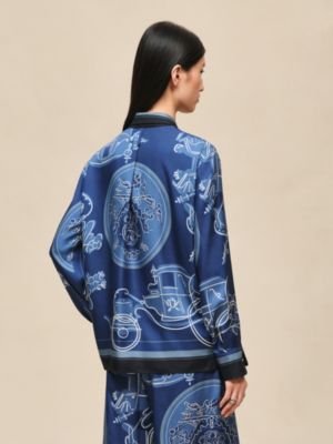 クラシックシャツ 《エクスリブリス・ア・マン・ルヴェ》プリント, イメージ: 着用例, worn, ビュー3の5