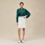 "Ferronnerie Remix" blouse, vert pin