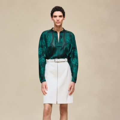 ブラウス - グリーン - レディス トップス、シャツ、ブラウス | Hermès