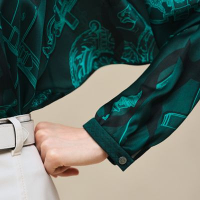 ブラウス - グリーン - レディス トップス、シャツ、ブラウス | Hermès