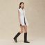 Sleeveless drawstring shirt, blanc cassé