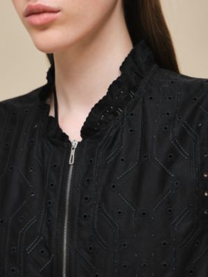 Sleeveless embroidered blouse, View: Worn, worn, view 4 of 5