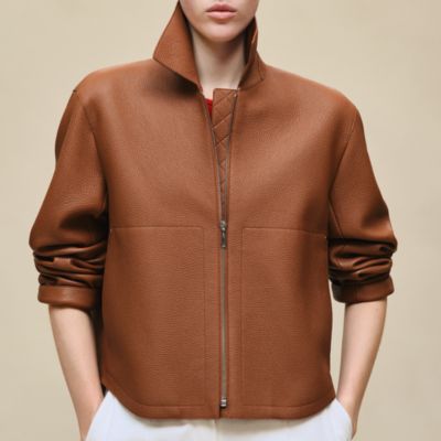 m*k様 限定値下エルメス　ジャケット44 コーデュロイレザー レザー - マロン - レディス コート＆ジャケット | Hermès - エルメス