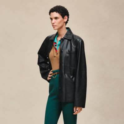 Leather - Hermès coats and jackets for women | Hermès Canada
