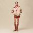 Smooth calfskin puffer coat, beige nomade