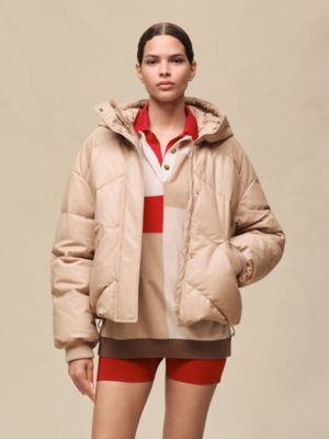 Smooth calfskin puffer coat, View: Worn, worn, view 2 of 7