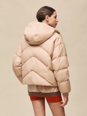 Smooth calfskin puffer coat, View: Worn, worn, view 4 of 7
