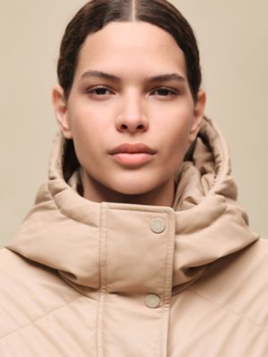 Smooth calfskin puffer coat, View: Worn, worn, view 5 of 7