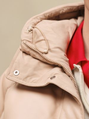Smooth calfskin puffer coat, View: Worn, worn, view 7 of 7