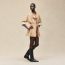 Short Parka coat, beige cajou
