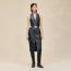 Quilted cargo vest, bleu noir