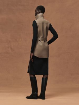 Belted long vest, View: Worn, worn, view 3 of 8