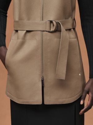 Belted long vest, View: Worn, worn, view 7 of 8