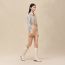 Grained goatskin shorts, beige cajou