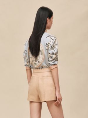 Grained goatskin shorts, View: Worn, worn, view 3 of 5
