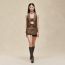 Quilted wrap shorts, marron muschio