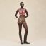 Fine shiny lambskin shorts, marron muschio