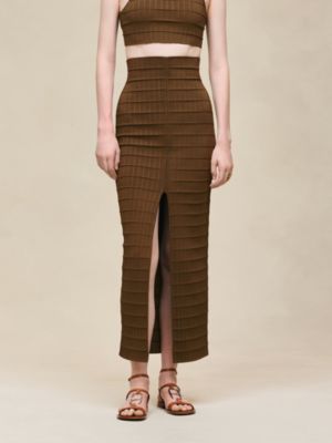 Long skirt with slit, View: Worn, worn, view 2 of 6