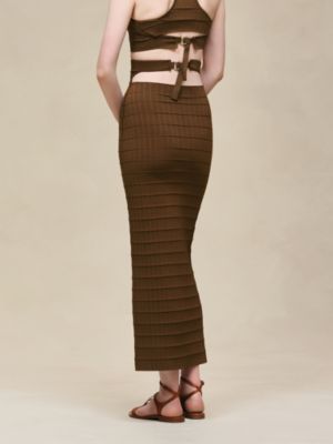 Long skirt with slit, View: Worn, worn, view 3 of 6