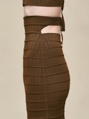 Long skirt with slit, View: Worn, worn, view 4 of 6