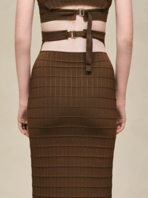 Long skirt with slit, View: Worn, worn, view 5 of 6