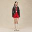 Short en soie, rouge amazone