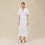 "Chaine d'Ancre" long caftan dress, blanc cassé