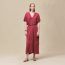 "Chaine d'Ancre" long caftan dress, rose/lie de vin