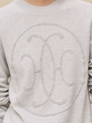 Cashmere "H Lift" long-sleeve sweater, View: Worn, worn, view 5 of 5