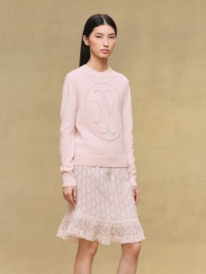 Cashmere "H Lift" long-sleeve sweater, View: Worn, worn, view 2 of 5