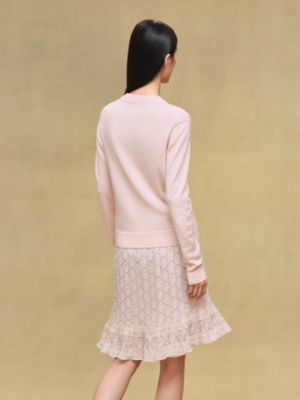 Cashmere "H Lift" long-sleeve sweater, View: Worn, worn, view 3 of 5