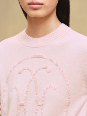 Cashmere "H Lift" long-sleeve sweater, View: Worn, worn, view 4 of 5