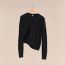 "H" long-sleeve sweater, noir