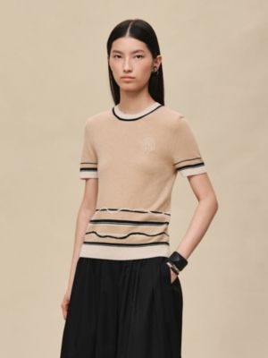 "Ex-Libris" short-sleeve sweater, View: Worn, worn, view 2 of 5