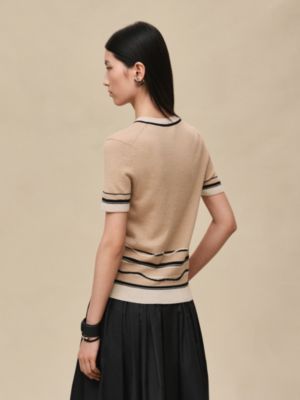 "Ex-Libris" short-sleeve sweater, View: Worn, worn, view 3 of 5