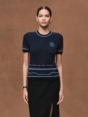 "Ex-Libris" short-sleeve sweater, View: Worn, worn, view 2 of 5